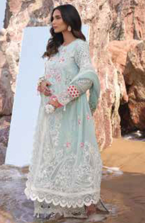 Imrozia - Hania Luxury Lawn'25 By Imrozia Embroidered Suit Unstitched 3 Piece - Summer Collection - aubranz.com