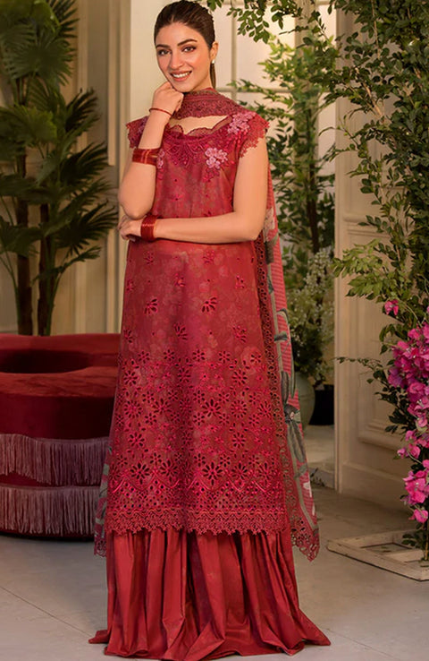 Sobia_Nazir - Sobia Nazir Vital Lawn'25 Embroidered Suits Unstitched 3 Piece - Summer Collection - aubranz.com