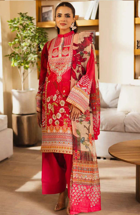 Freesia - Freesia Premium Lawn'25 Embroidered Suits Unstitched 3 Piece - Summer Collection - aubranz.com