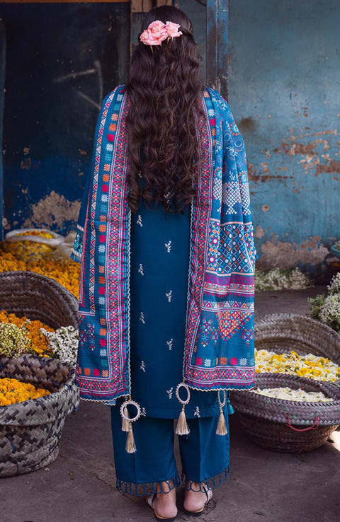 Sahane - Sahakari By Sahane Embroidered Lawn Suit Unstitched 3 Piece SHNSK24L05 Luxury Lawn - aubranz.com