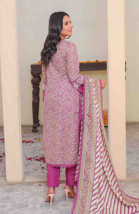 Abtextiles - Meerub Ikat Vol 2 Wrinkle Free Collection'25 By Ab Textile Embroidered Lawn Suit Unstitched 3 Piece - Summer Collection - aubranz.com