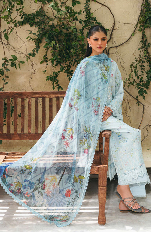 Abyaan - Aabyaan Shezlin Chikankari Lawn'25 Embroidered Suit Unstitched 3 Piece - Summer Collection - aubranz.com