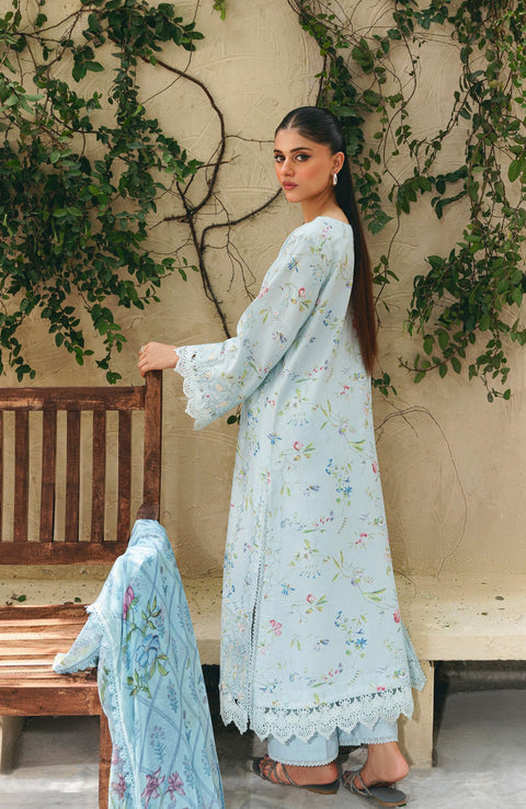 Abyaan - Aabyaan Shezlin Chikankari Lawn'25 Embroidered Suit Unstitched 3 Piece - Summer Collection - aubranz.com