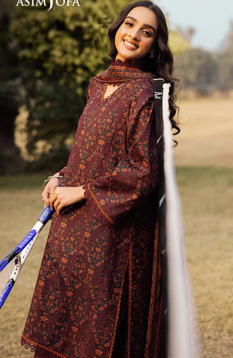 Asimjofa - Asim Jofa Lawn'25 Printed Suits Unstitched 3 Piece - Summer Collection - aubranz.com