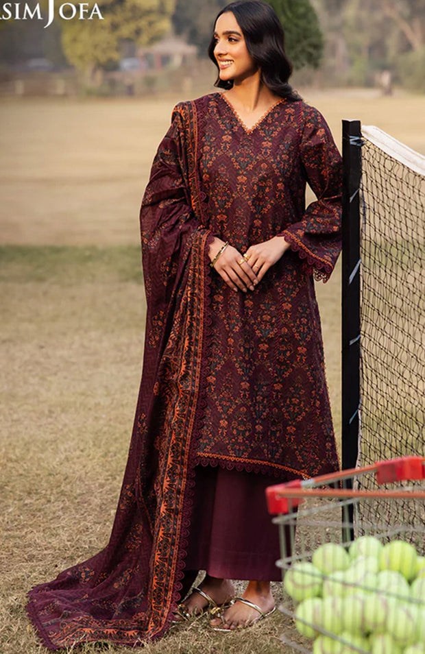 Asimjofa - Asim Jofa Lawn'25 Printed Suits Unstitched 3 Piece - Summer Collection - aubranz.com