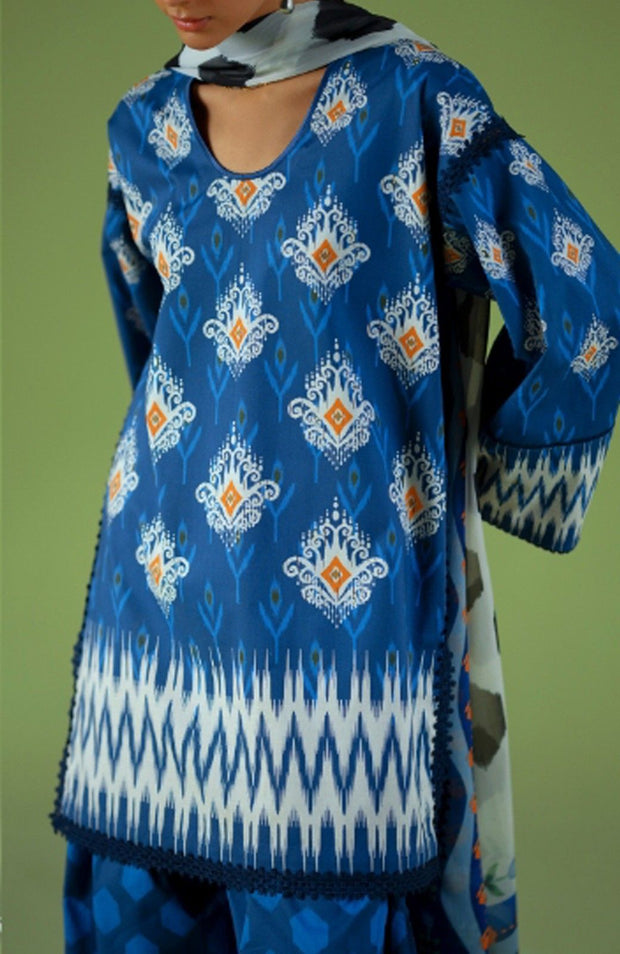 Saira_Rizwan - Joolie Prints Collecetion'25 By Saira Rizwan Printed Lawn Suit Unstitched 3 Piece - Summer Collection - aubranz.com