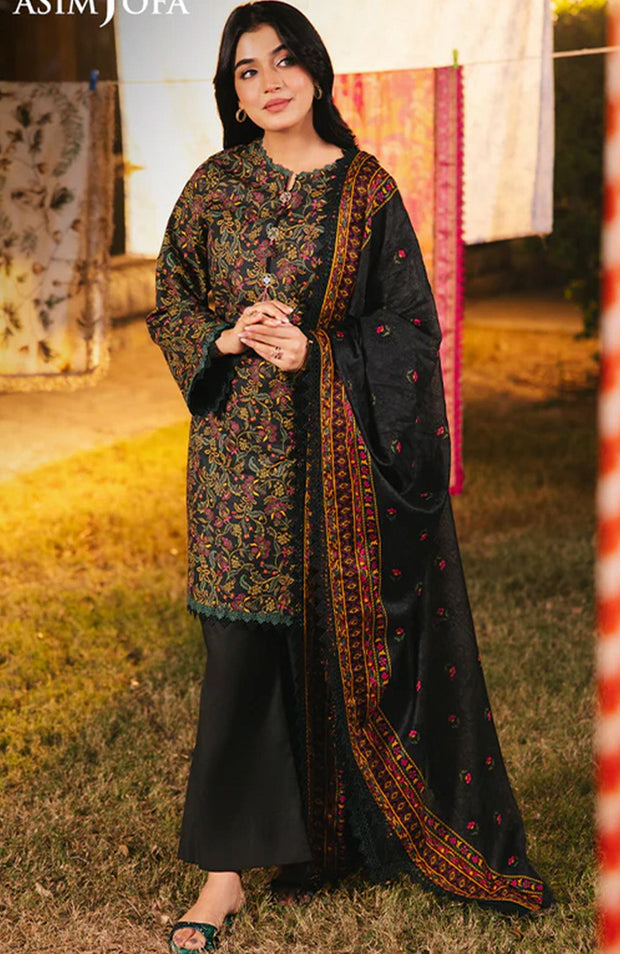 Asimjofa - Asim Jofa Lawn'25 Printed Suits Unstitched 3 Piece - Summer Collection - aubranz.com