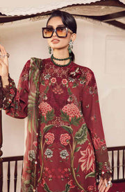 Mariab - M Prints Intermix Fall Edit'25 By Maria B Embroidered Cambric Suits Unstitched 3 Piece - Winter Collection - aubranz.com