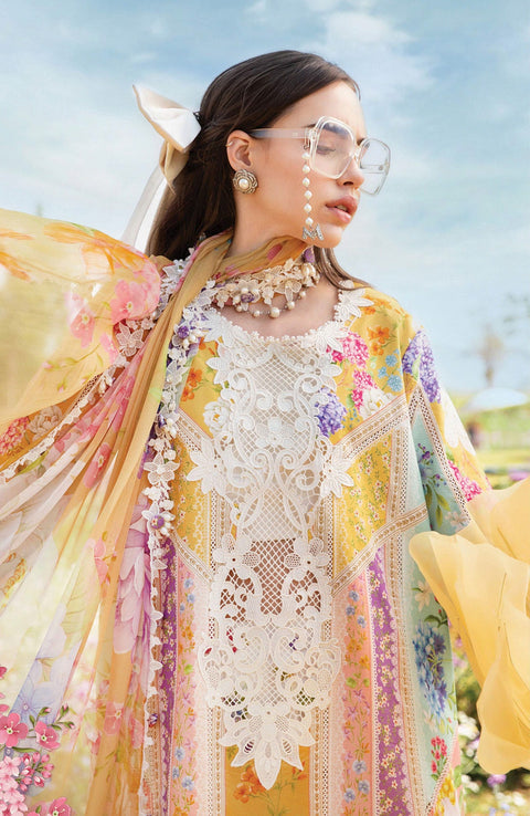 Mariab - Mprints By Maria B Embroidered Lawn Suits Unstitched 3 Piece - Summer Collection - aubranz.com