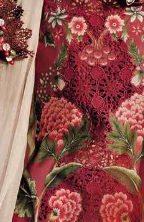 Mariab - M Prints Intermix Fall Edit'25 By Maria B Embroidered Cambric Suits Unstitched 3 Piece - Winter Collection - aubranz.com