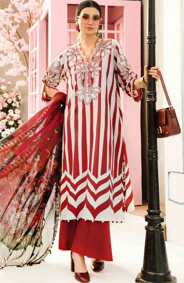 Mariab - MPrint Eid Edit'25 By Maria B Embroidered Lawn Suits Unstitched 3 Piece - Summer Collection - aubranz.com