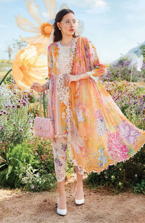 Mariab - Mprints By Maria B Embroidered Lawn Suits Unstitched 3 Piece - Summer Collection - aubranz.com