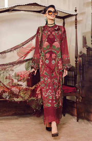 Mariab - M Prints Intermix Fall Edit'25 By Maria B Embroidered Cambric Suits Unstitched 3 Piece - Winter Collection - aubranz.com