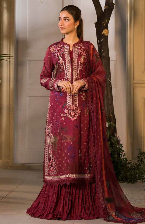 Sobia_Nazir - Sobia Nazir Vital Lawn'25 Embroidered Suits Unstitched 3 Piece - Summer Collection - aubranz.com