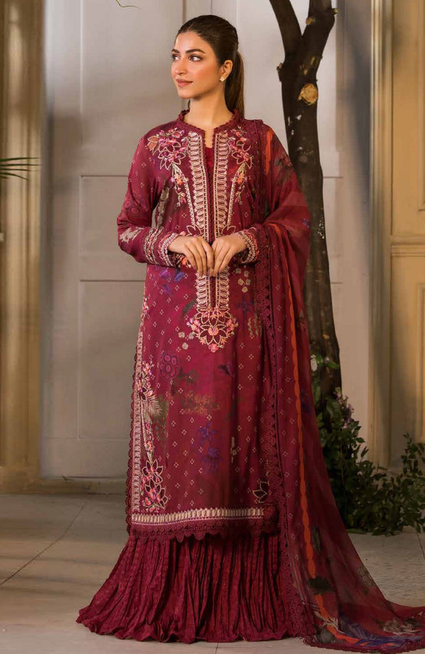 Sobia_Nazir - Sobia Nazir Vital Lawn'25 Embroidered Suits Unstitched 3 Piece - Summer Collection - aubranz.com