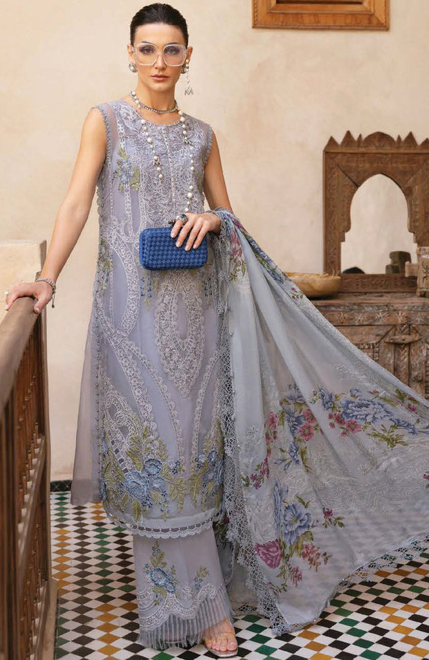 Mariab - Maria B Voyage a'Luxe x Morocco Luxury Lawn'25 Embroidered Suits Unstitched 3 Piece - Summer Collection - aubranz.com