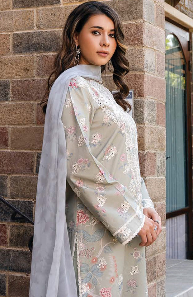 Afrozeh - Afrozeh Damask Lawn'25 Embroidered Suits Unstitched 3 Piece - Summer Collection - aubranz.com