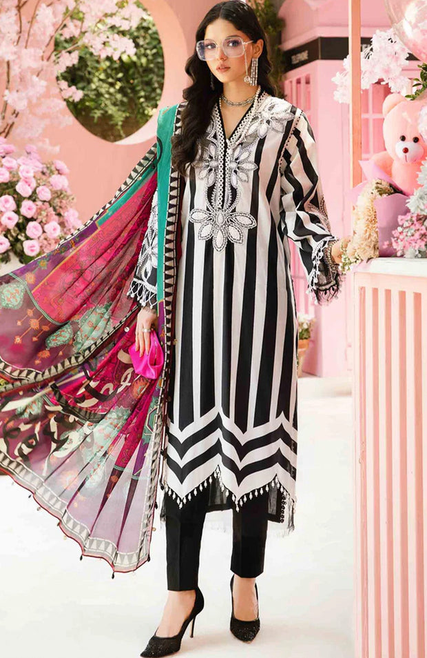 Mariab - MPrint Eid Edit'25 By Maria B Embroidered Lawn Suits Unstitched 3 Piece - Summer Collection - aubranz.com