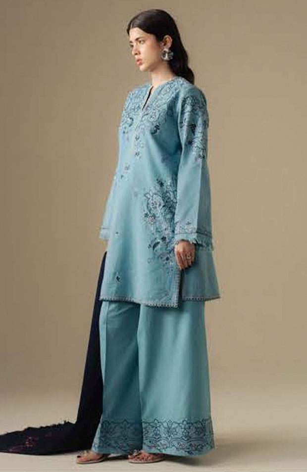 Zara_Shahjahan - COCO WINTER'25 BY ZARA SHAHJAHAN EMBROIDERED KHADDAR SUITS UNSTITCHED 3 PIECE - WINTER COLLECTION - aubranz.com
