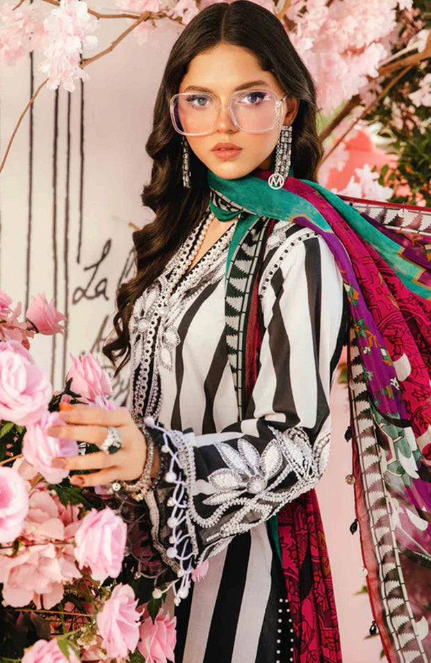 Mariab - MPrint Eid Edit'25 By Maria B Embroidered Lawn Suits Unstitched 3 Piece - Summer Collection - aubranz.com