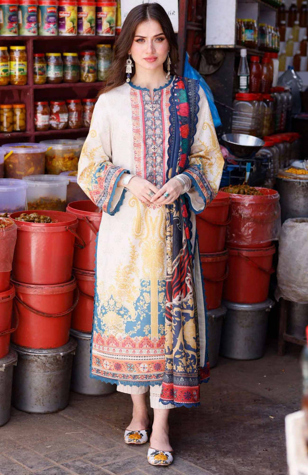 A Symphony in Spice and Silk Arabic Lawn Collection 2024 by Asim Jofa SKU#44