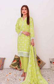 Abtextiles - Meerub Ikat Wrinkle Free Collection'25 By Ab Textiles Embroidered Lawn Suit Unstitched 3 Piece - Summer Collection - aubranz.com