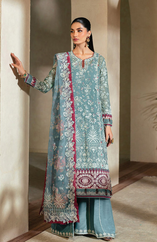 Xenia - Niran by Xenia Embroidered Chiffon Suits Unstitched 3 Piece - Formals Collection - aubranz.com