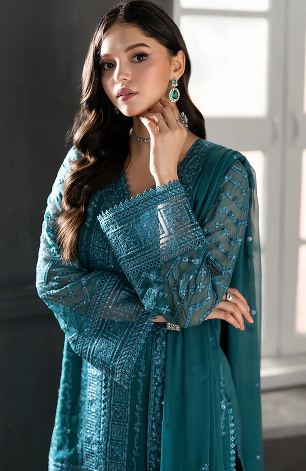 Azure - Azure Ensembles Festive Lawn'25 Embroidered Suits Unstitched 3 Piece - Summer Collection - aubranz.com