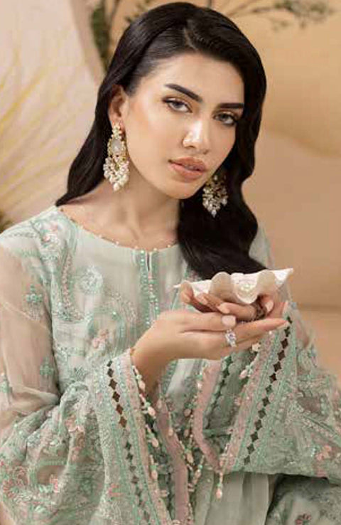 Lavish - Pareesa Chiffon Collection'24 By Lavish Embroidered Suit Unstithced 3 Piece - aubranz.com
