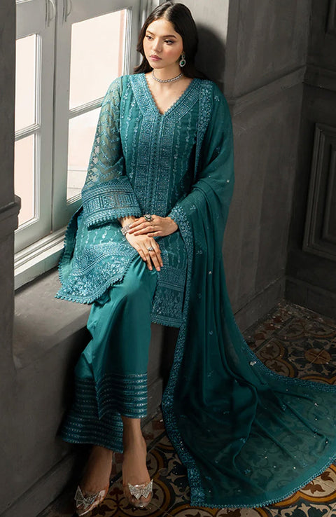 Azure - Azure Ensembles Festive Lawn'25 Embroidered Suits Unstitched 3 Piece - Summer Collection - aubranz.com