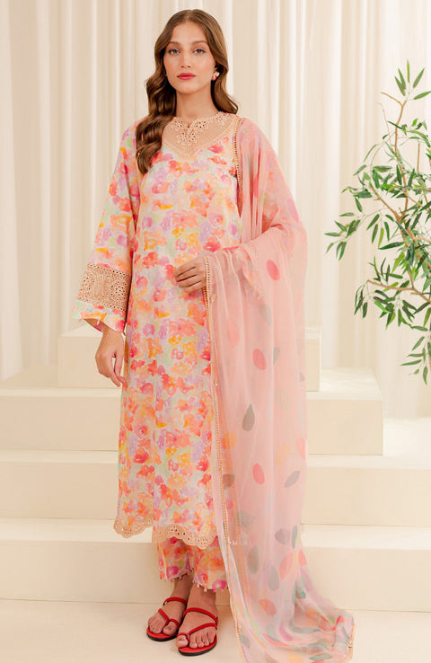 Farasha - Essentials By Farasha Lawn Collection'24 3 Piece Unstitched FRPE24L D03-Summer Collection - aubranz.com