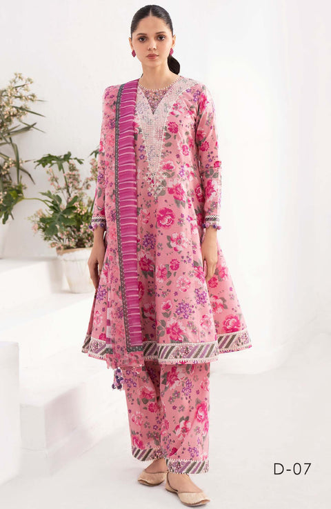 Jazmin - Delia By Jazmin Embroidered Lawn Suits'24 Unstitched 3 Piece Summer Collection - aubranz.com