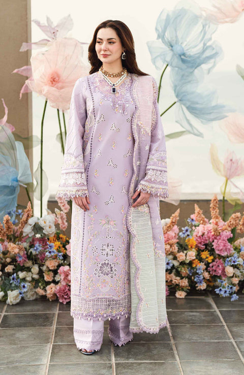 Qalamkar - Qalamkar Sahil Luxury Lawn'25 Embroidered Suit Unstitched 3 Piece - Summer Collection - aubranz.com