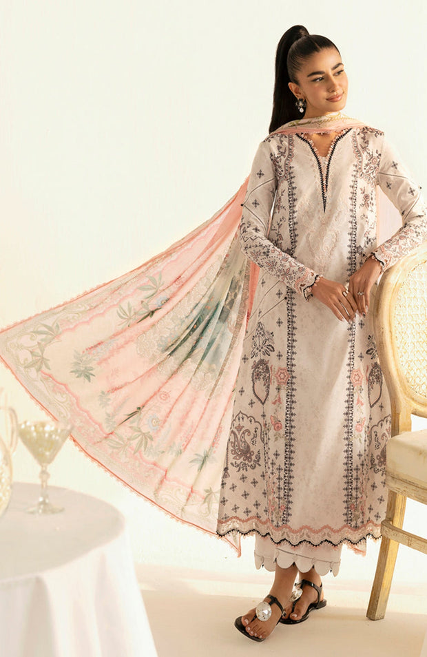 Qalamkar - Qprints by Qalamkar'25 Printed Lawn Suits Unstitched 3 Piece - Summer Collection - aubranz.com
