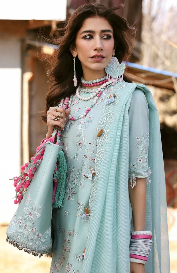 Zaha - Neelum Lawn'25 by Zaha Embroidered Suit Unstitched 3 piece - Summer Collection - aubranz.com