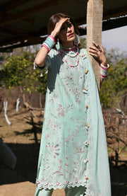 Zaha - Neelum Lawn'25 by Zaha Embroidered Suit Unstitched 3 piece - Summer Collection - aubranz.com