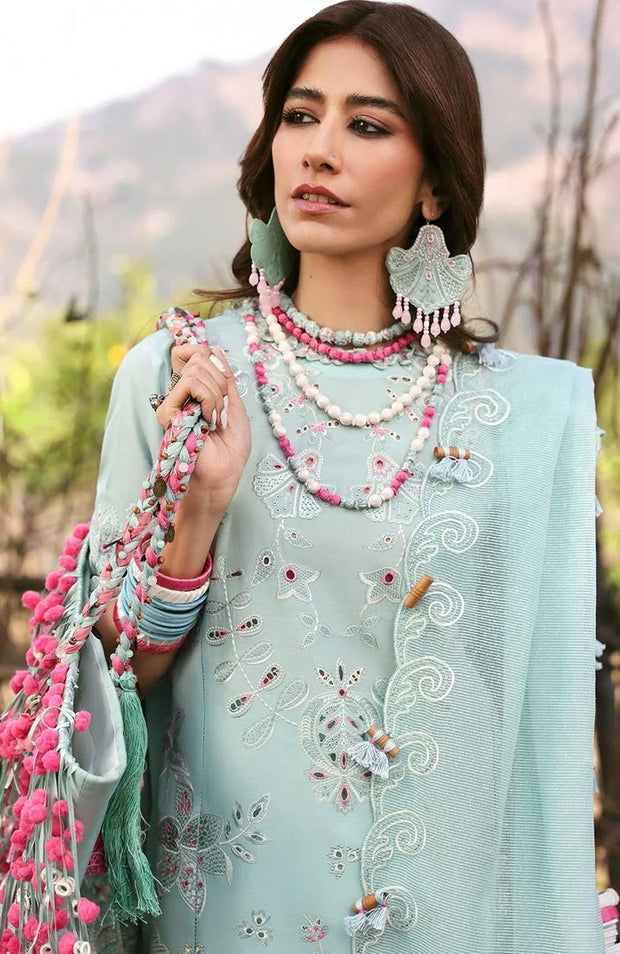 Zaha - Neelum Lawn'25 by Zaha Embroidered Suit Unstitched 3 piece - Summer Collection - aubranz.com