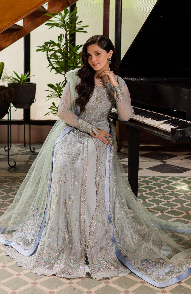 Roheenaz - Naira by Roheenaz Embroidered Chiffon Suit Unstitched 4 Piece -Formals Collection - aubranz.com