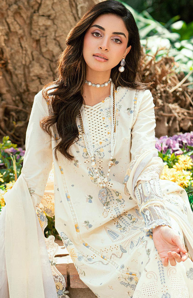 Qalamkar - Luxury Lawn Eid Edit'25 By Qalamkar Embroidered Suits Unstitched 3 Piece - Summer Collection - aubranz.com