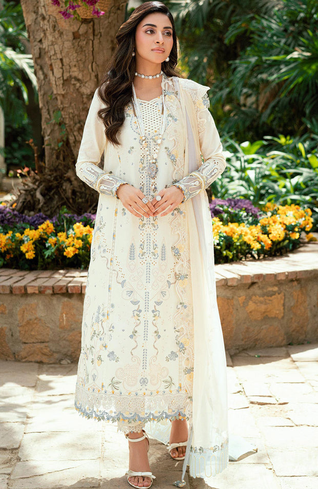 Qalamkar - Luxury Lawn Eid Edit'25 By Qalamkar Embroidered Suits Unstitched 3 Piece - Summer Collection - aubranz.com