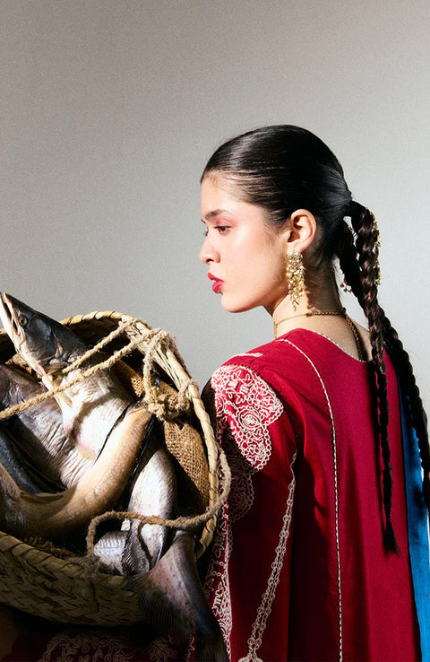 Hussainrehar - Jugnu Spring Summer'25 By Hussain Rehar Embroidered Lawn Suits Unstitched 3 Piece - Summer Collection - aubranz.com