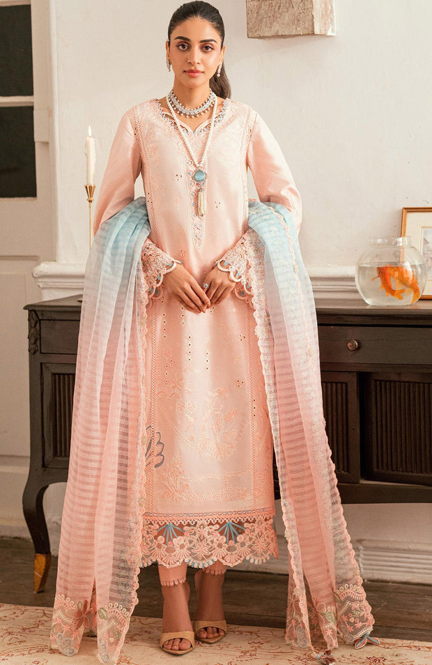 Qalamkar - Luxury Lawn Eid Edit'25 By Qalamkar Embroidered Suits Unstitched 3 Piece - Summer Collection - aubranz.com