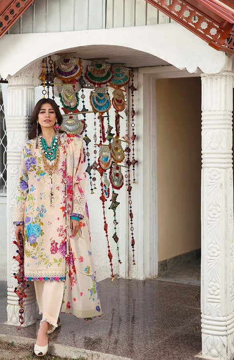 Zaha - Neelum Lawn'25 by Zaha Embroidered Suit Unstitched 3 piece - Summer Collection - aubranz.com