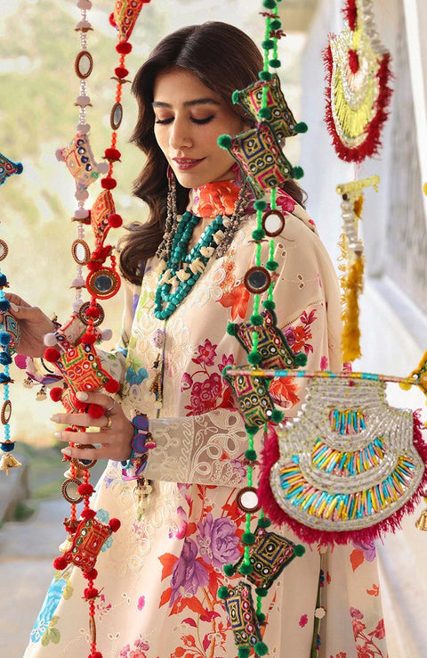Zaha - Neelum Lawn'25 by Zaha Embroidered Suit Unstitched 3 piece - Summer Collection - aubranz.com