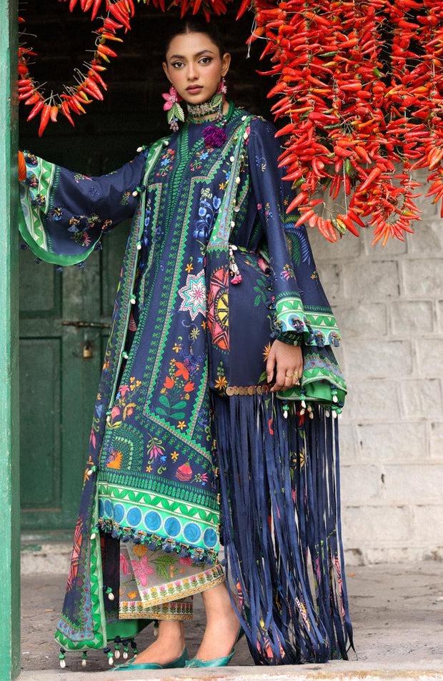 Zaha - Neelum Lawn'25 by Zaha Embroidered Suit Unstitched 3 piece - Summer Collection - aubranz.com