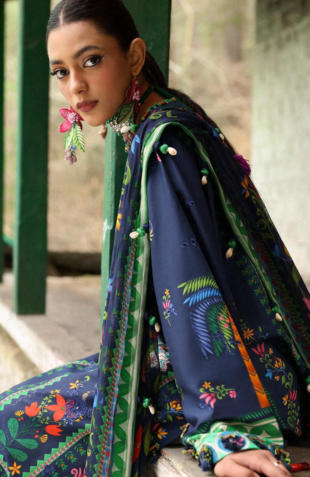 Zaha - Neelum Lawn'25 by Zaha Embroidered Suit Unstitched 3 piece - Summer Collection - aubranz.com