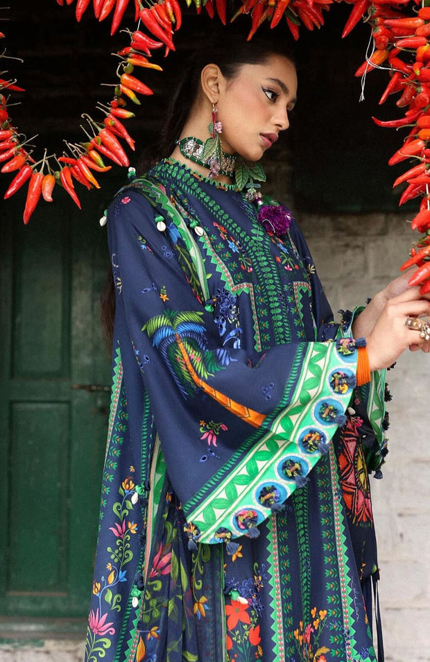 Zaha - Neelum Lawn'25 by Zaha Embroidered Suit Unstitched 3 piece - Summer Collection - aubranz.com