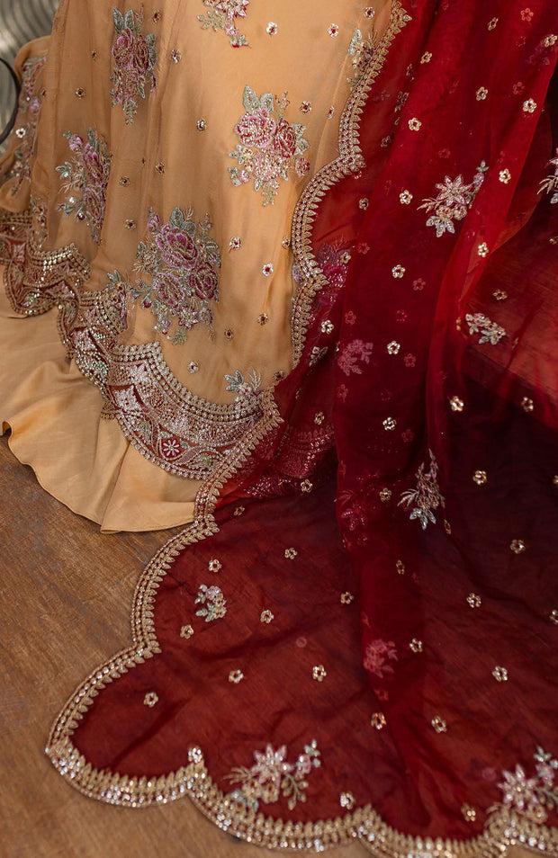 Roheenaz - Naira by Roheenaz Embroidered Chiffon Suit Unstitched 4 Piece -Formals Collection - aubranz.com