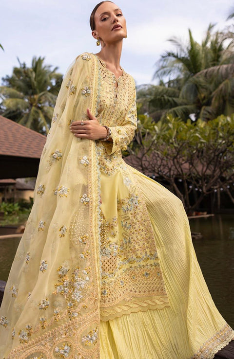 Faizasaqlain - FAIZA SAQLAIN ZINNIA LUXURY LAWN'25 EMBROIDERED SUITS UNSTITCHED 3 PIECE - SUMMER COLLECTION - aubranz.com