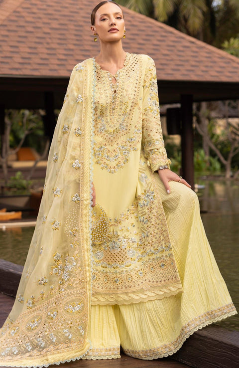 Faizasaqlain - FAIZA SAQLAIN ZINNIA LUXURY LAWN'25 EMBROIDERED SUITS UNSTITCHED 3 PIECE - SUMMER COLLECTION - aubranz.com